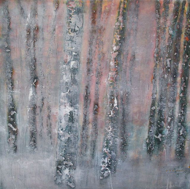 Forêt 1 - Technique mixte (acrylique, pigments) - 50 x 50 - 2017