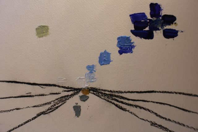 Variation Camargue 8 - Technique mixte (acrylique sur papier) - 29,7 x 40,1 - 2018