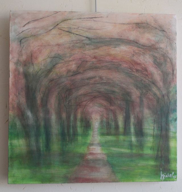 Paysage 3 - Technique mixte (acrylique, fusain, pigments) - 50 x 50 - 2017