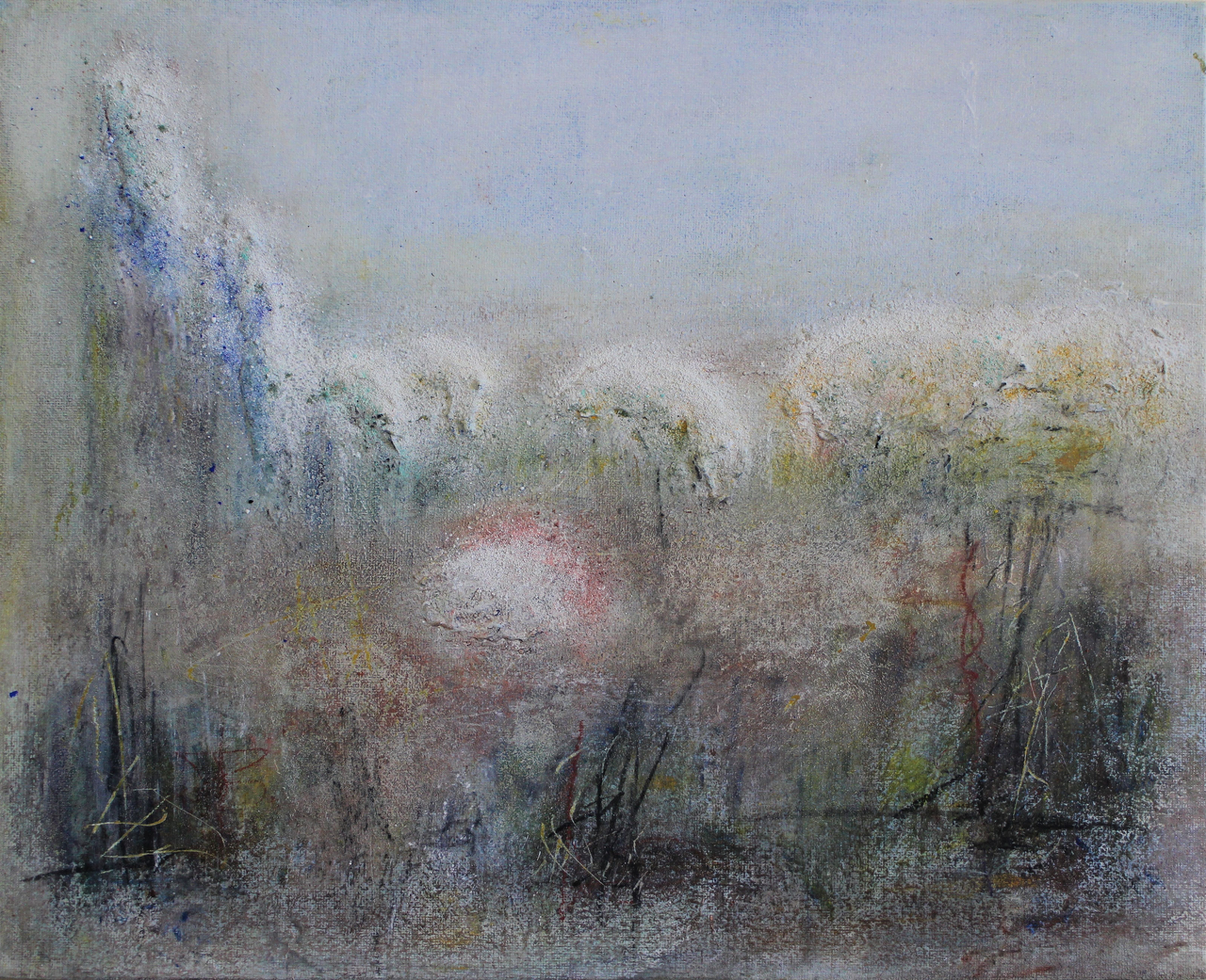 Provence 2 - Technique mixte (acrylique, fusain,  pigments sur carton entoilé) - 33 x 41 - 2018