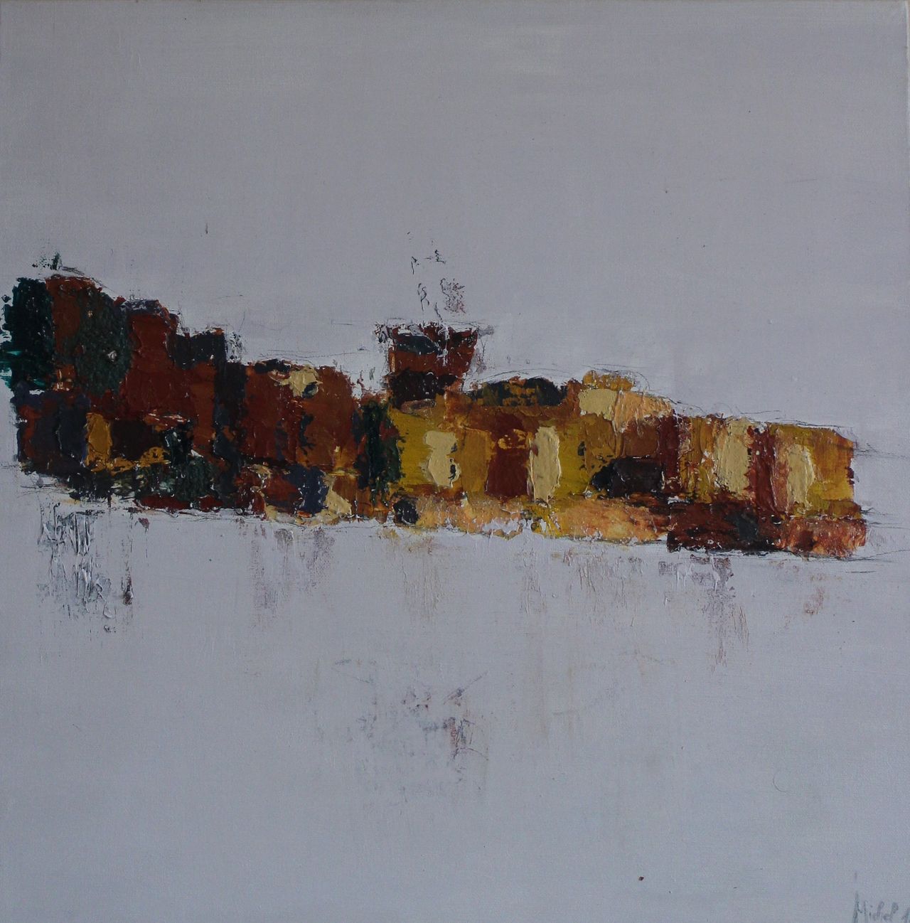 Toscane - Technique mixte (acrylique, pigments) - 50 x 50 - 2018